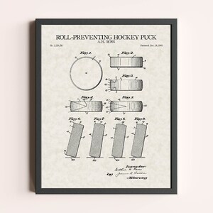 Hockey Puck Patent Print | Sports Print | Vintage Wall Art | Patent Art | Home Decor | Wall Decor