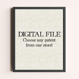 Digital File Patent Print | Vintage Wall Art | Patent Art | Home Decor | Wall Decor | Home Office Print | Vintage Patent Art