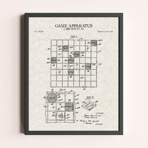 Scrabble Patent Print | Board Game Print | Vintage Wall Art | Patent Art | Home Decor | Wall Decor