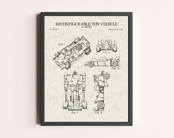 Transformers Mirage Patent Print | TV Cartoon Print | Transformer Fan Gift | Autobots Decepticons Patent Art Print | Home Decor | Wall Decor