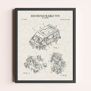 Transformers Ironhide Patent Print | TV Cartoon Print | Transformer Fan Gift | Autobots Decepticons Patent Art Print | Bedroom Wall Decor