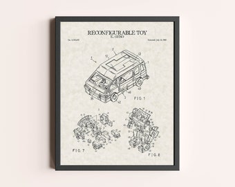 Transformers Ironhide Patent Print | TV Cartoon Print | Transformer Fan Gift | Autobots Decepticons Patent Art Print | Bedroom Wall Decor