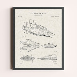 Star Wars A-Wing Interceptor Starfighter Patent Print | Movie Print | Star Wars Fan Gift | Patent Art | Home Decor | Wall Decor