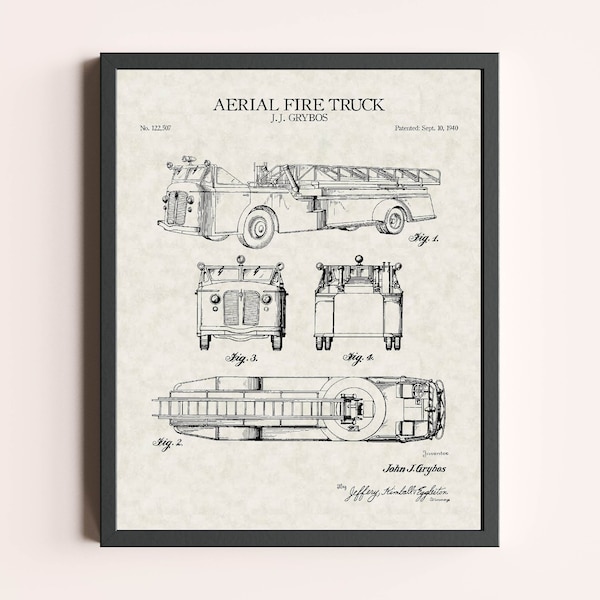 Vintage Fire Truck Etsy