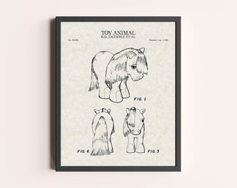 My Little Pony Patent Print | Toy Print | Vintage Wall Art | Patent Art | Home Decor | Wall Decor