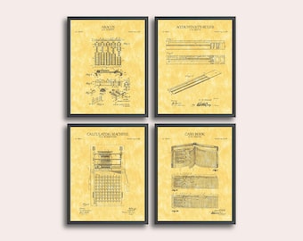 Accountant Set of 4 Patent Print | Accountant Art Print | Patent Wall Art | Patent Art | Home Decor | Wall Decor
