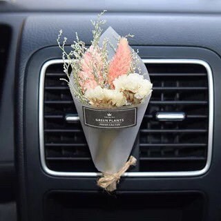 Bobasndm 2PCS Mini Resin Flower Bouquet for Car Vent Clip