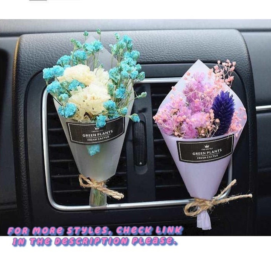 Mini Dried Flowers Bouquet for Car Air Vent Clips, Car Air Outlet Perfume Decoration, Car Air Fresheners Interior Accessories(03)