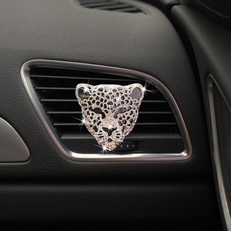 Bling Panther Car Air Freshener Air Vent Clips Jeweled Decor image 2