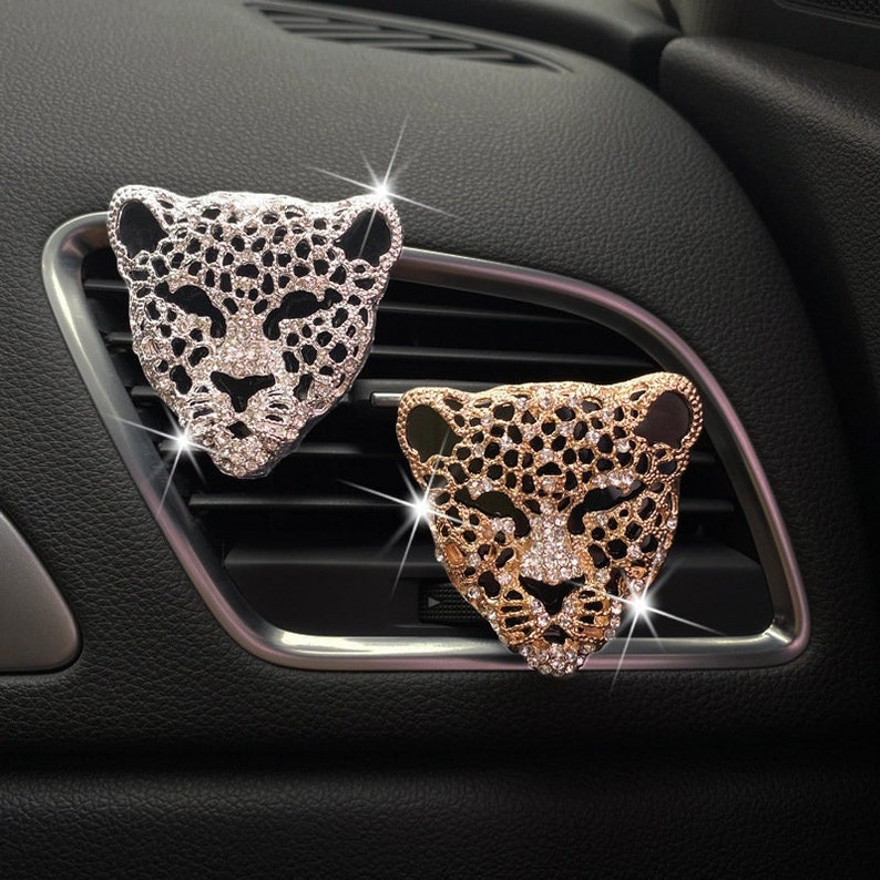 Bling Panther Car Air Freshener Air Vent Clips Jeweled Decor image 1