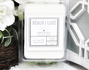 OPULENCE • Soy Wax Melt • Oak Moss & Amber • Earthy Quality • High-End Fragrance • Perfectly Scented 2.75 oz.