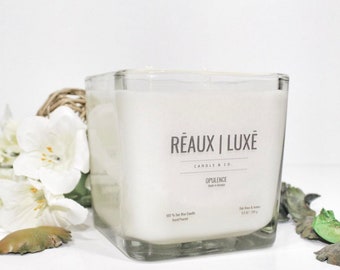 OPULENCE • Double Wicked • Oak Moss & Amber • Elegant Fragrance • Luxury Soy Wax Candle • Masculine Scent • 9.5 oz.