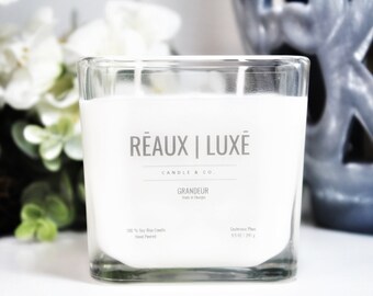 GRANDEUR • Soy Wax Candle • Cashmere Plum • Premium Fragrance • Luxury Candle • Cozy Warmth • 9.5 oz.
