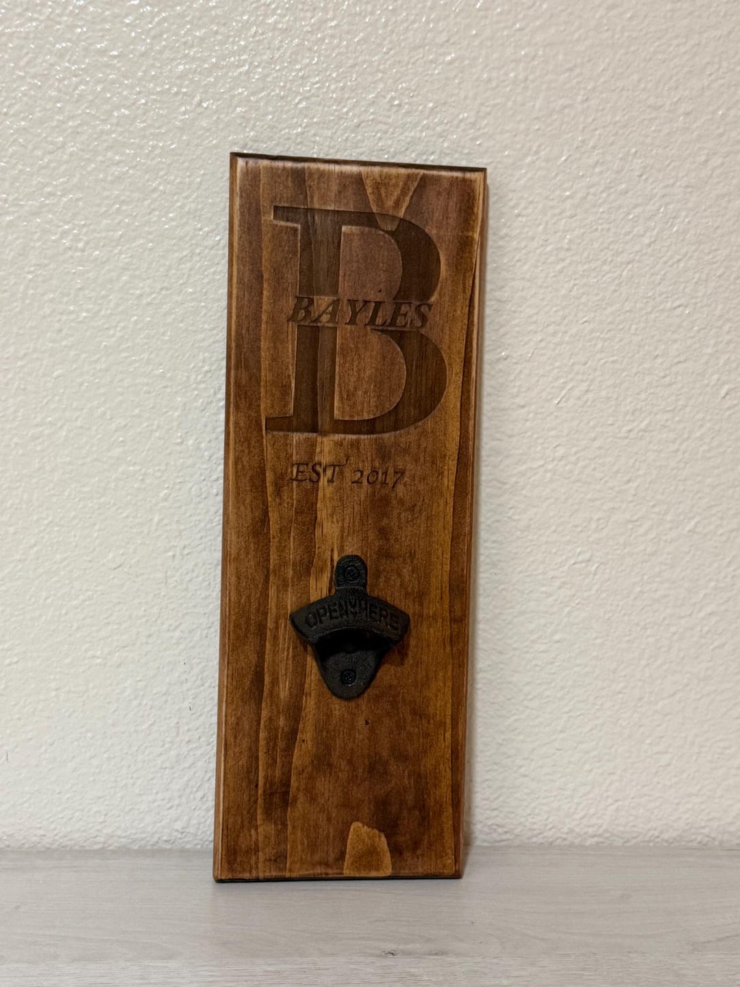 Custom Wall Mount Bottle Opener - Etsy