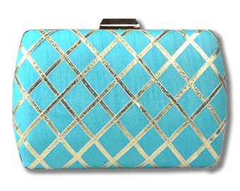 Handcrafted Sky Blue Clutch Bag