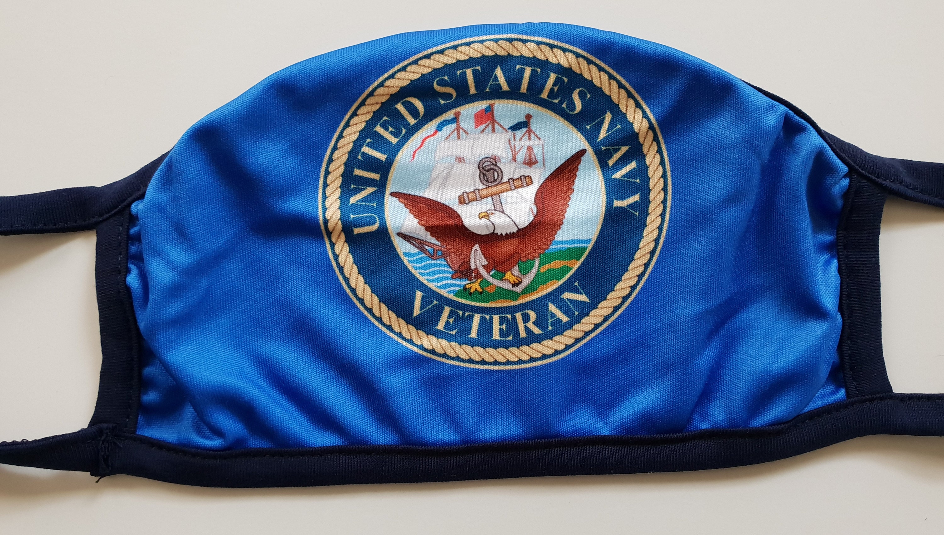 US Navy Veteran Face Mask 3 layered Washable Reusable Etsy
