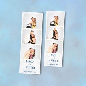 Modern Minimalist Photo Booth Wedding Strip template 2x6. Editable, Instant Download, Canva Template, Photo Booth Digital Template