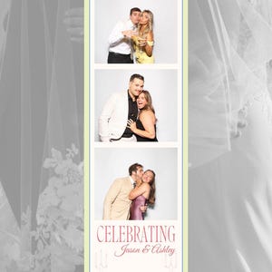 Wedding Photo booth strip 2x6. Editable, Instant Download, Canva Template, Photo Booth Digital Template