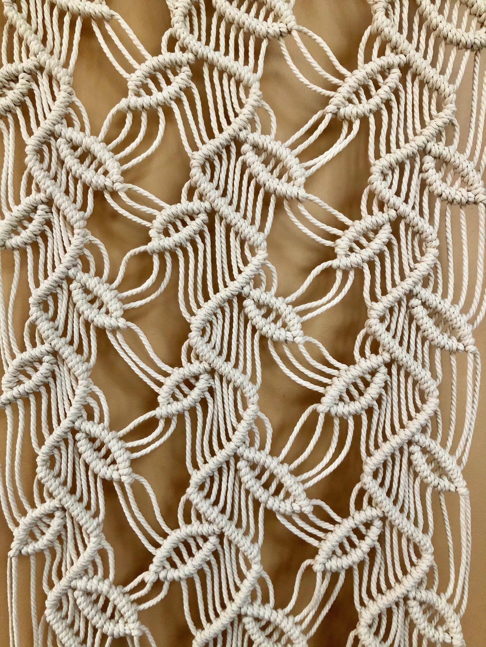Driftwood Macrame With Vine Pattern Medium Wall Hanging Boho Etsy