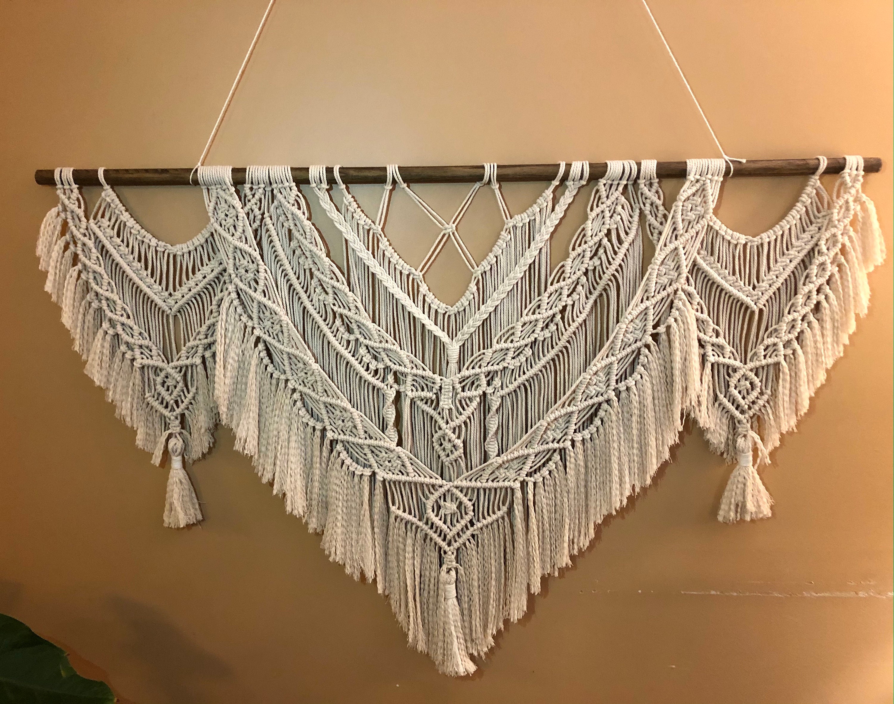 Colgante de pared macrame grande centro de pared de 4 pies | Etsy