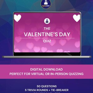 Quiz di San Valentino / Gioco di società virtuale (PowerPoint e PDF)