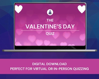 Valentine's Day Trivia Quiz | Virtual Party Game (PowerPoint & PDF)