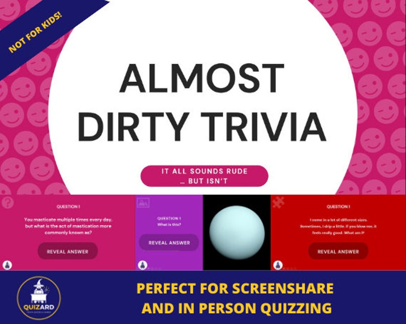 Almost Dirty Trivia Not For Kids Innuendo Trivia Etsy