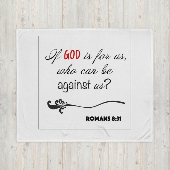 God is for Us Throw Blanket Scripture Blanket Christian Etsy