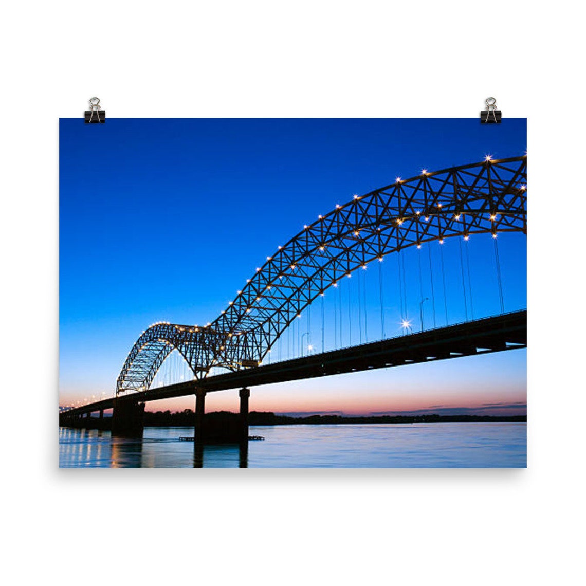Memphis M Bridge Poster 18x24 Etsy