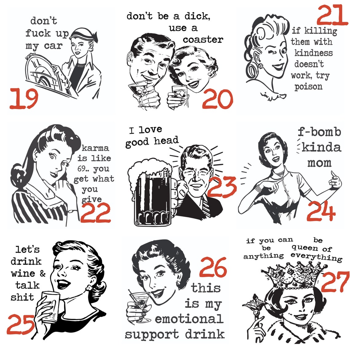 Funny Inappropriate Stone Car Cup Holder Coasters.. Gag Gift Etsy