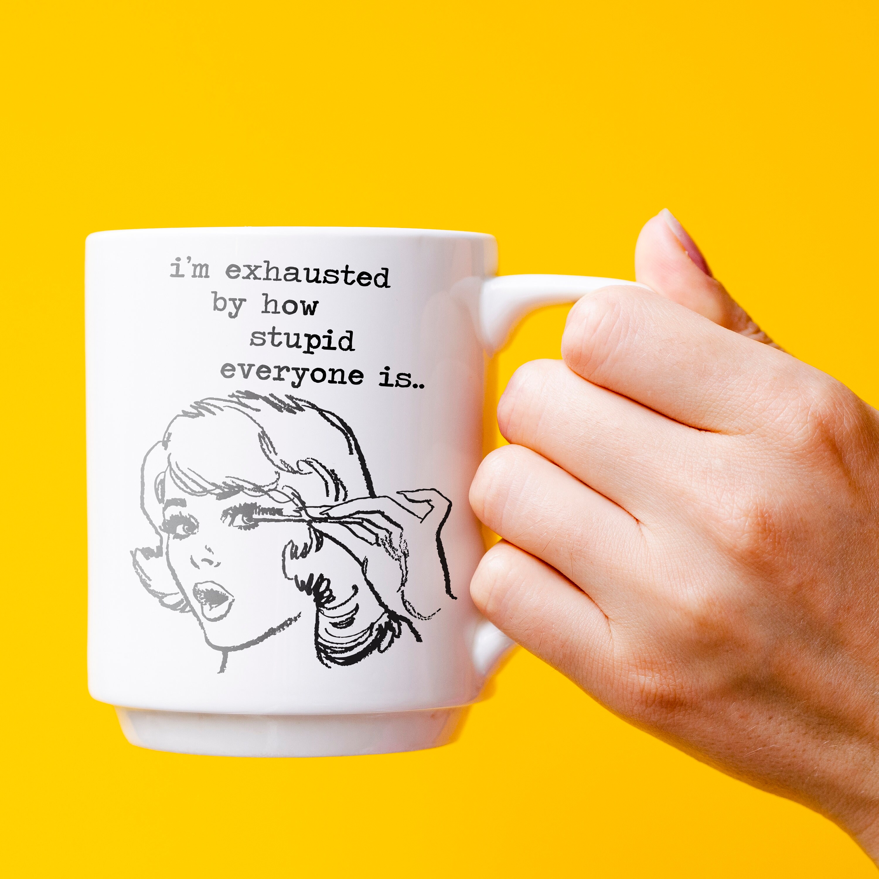 Ich bin erschöpft wie dumm jeder ist .. Vintage retro Dame Etsy