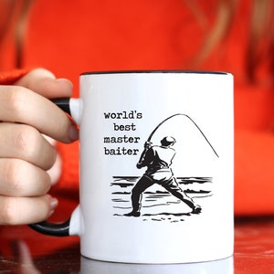 Funny, inappropriate coffee mug . World&#39;s best master baiter .. vintage retro, funny, inappropriate coffee mug