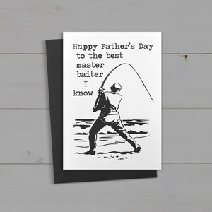 Feliz día del padre al mejor maestro cebo que conozco... Tarjeta de felicitación divertida e inapropiada para el día del padre