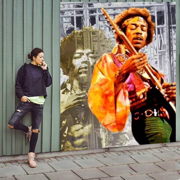 fototapete tapete.self-adhesive.strukturelles vinyl.vlies (non-woven).papier.musician jimi hendrix psychedelic guitarist singer composer lov