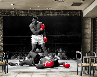 Papel pintado fotográfico papel pintado tejido no tejido artes marciales deporte Muhammad Ali boxeador americano incluida pasta