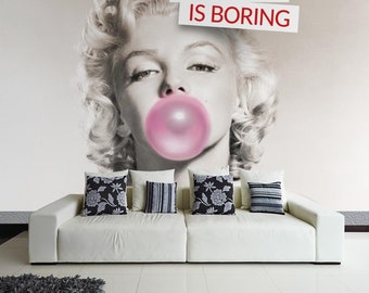 Mural Non-woven Wallpaper People Actor Actress Marilyn Monroe - Etsy