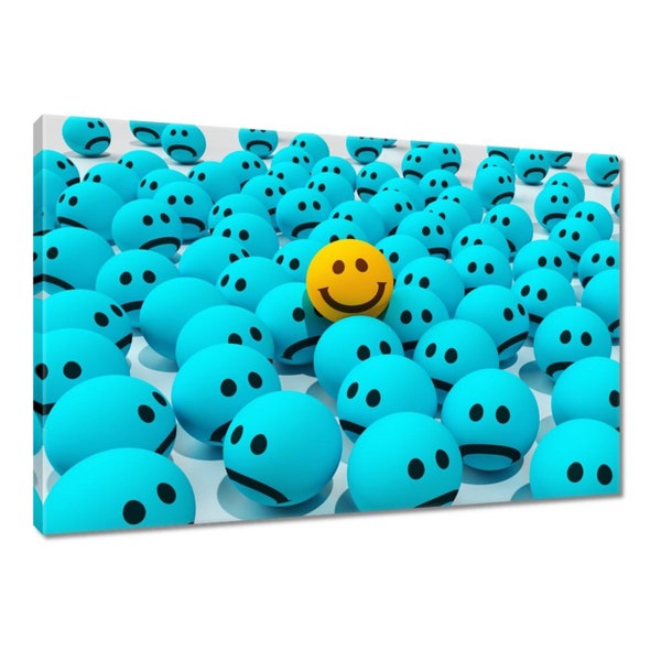 Leinwandbild Canvas Print Deko Wandbild Leinwanddruck Fotoleinwand Smileys