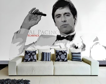 papier peint photo papier peint.auto-adhésif.vinyle structurel.non-tissé.papier.al pacino tonnes de montane le scarface"Je crois en l'amérique"lov