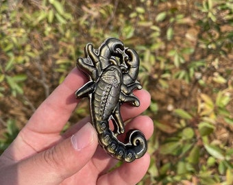 Golden Obsidian Scorpion Carving: Healing Crystal Energy StoneCrystal Decor