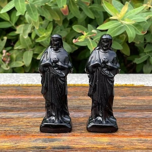 Natural Black Obsidian Jesus Carving|Obsidian Jesus Statue Crystal Jesus Gift for Kids and Women|Reiki Healing Obsidian Carving Home Decor