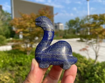ラピスラズリの恐竜彫刻：クリスタル動物像 - Etsy 日本