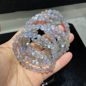 Flash Labradorite Stretchy String Bracelet Healing Crystal|Energy Spirituality Jewelry Crystal Labradorite Bracelet Gift for Women and Men
