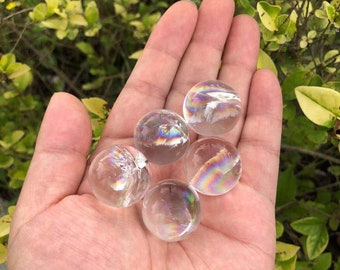 Rainbow Clear Quartz Sphere Set (25mm)Crystal Decor