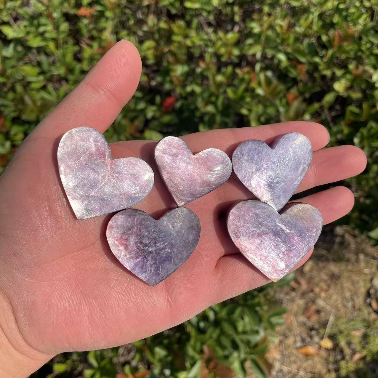 パープルレピドライトハート型クリスタルストーンナチュラル彫刻ホームデコレーション用 プレシオサ FB Heart ハート型 クリスタルオーロラ-#43818301 4-ラインストーン・スワロフスキーの品揃え日本最大級 デコダリア 