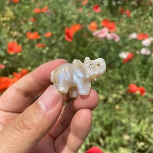 Natural Flash Moonstone Elephant Carving|Crystal Elephant Gift for Kids and Women|Chakra Crystal Healing Crystal Animal Elephant Sculpture 3