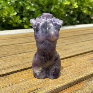 Hand Carved Dream Amethyst Lady Body Carving|Healing Crystal Carving|Crystal Lady Body Statue|Crystal Gift for Women and Men Home Decor # B