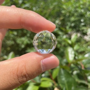 Hand Carved Clear Quartz Sphere: Healing Crystal Sculpture