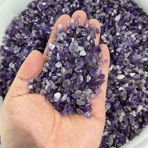 200g Natural Gemstone Amethyst Crystal Chips Crystal Vials, Lapis Amethyst Chips Crystal Chips gift for Kids Women and Men #01
