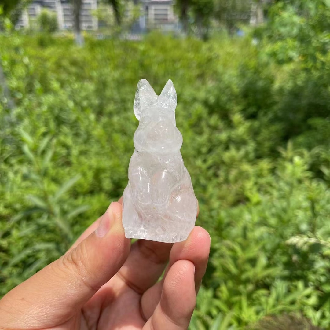 Clear Quartz Rabbit Carving: Healing Crystal Bunny Sculpture - Etsy