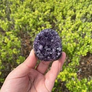 Natural Amethyst Raw Carving | Standing Amethyst Geode Quartz Cluster | Crystal Specimen Energy Healing | Gift for Men and Women #02
